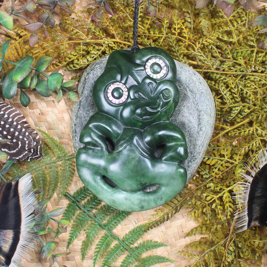 Hei Tiki carved from Kawakawa Pounamu - NZ Greenstone