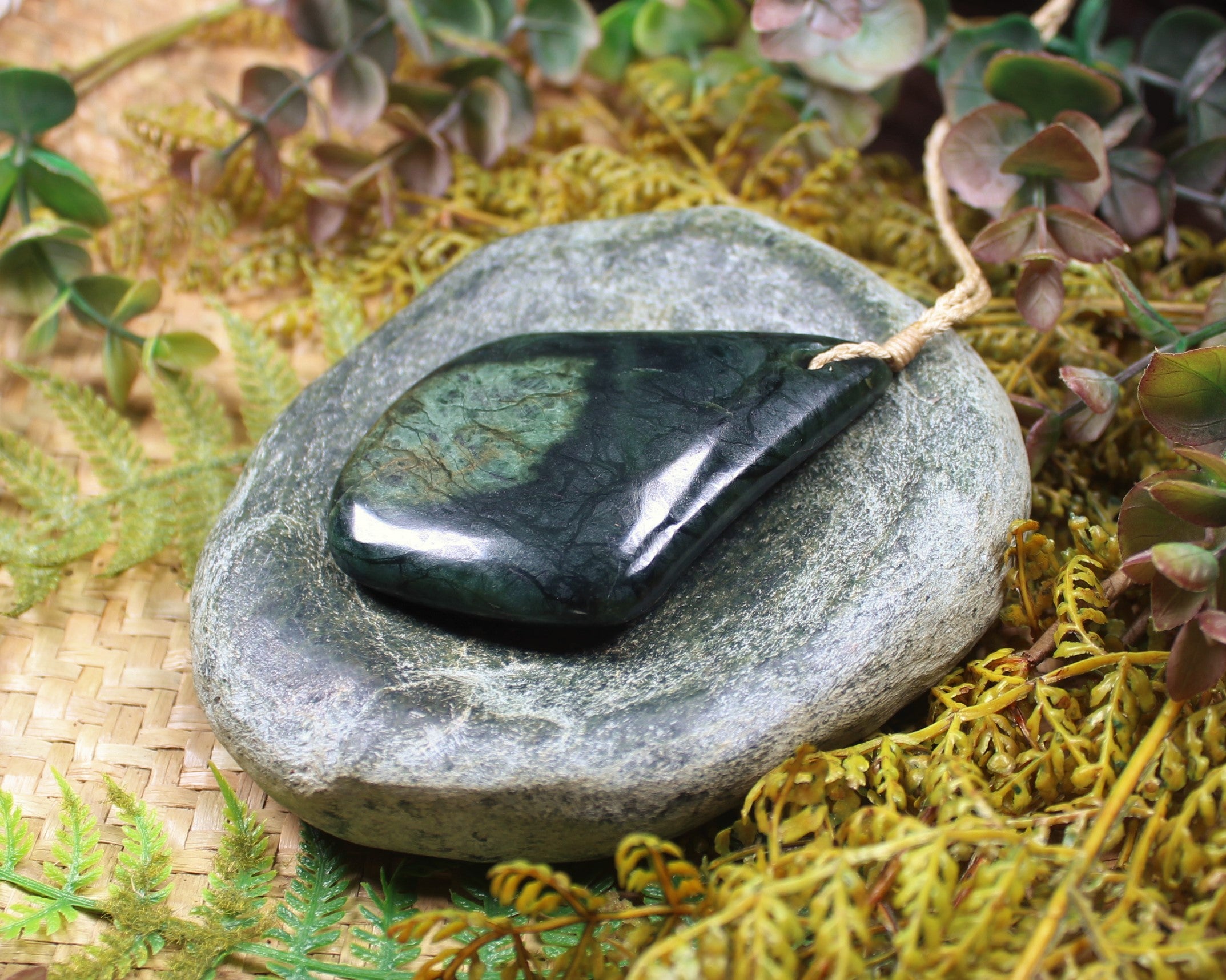 Roimata or Teardrop carved from NZ Serpentine