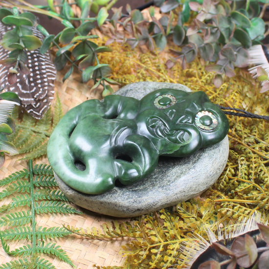 Hei Tiki carved from Kawakawa Pounamu - NZ Greenstone