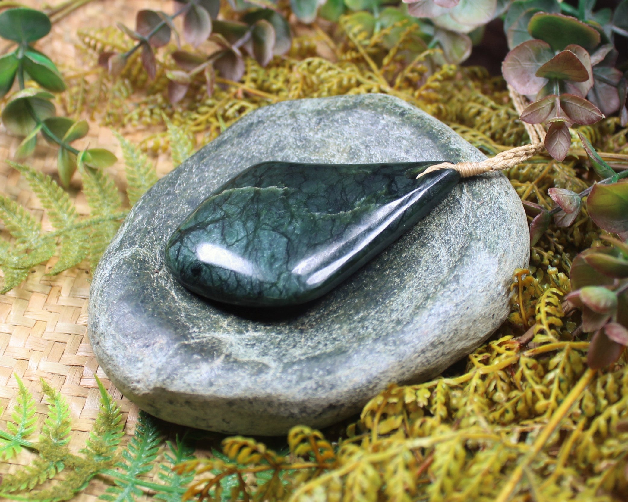 Roimata or Teardrop carved from NZ Serpentine