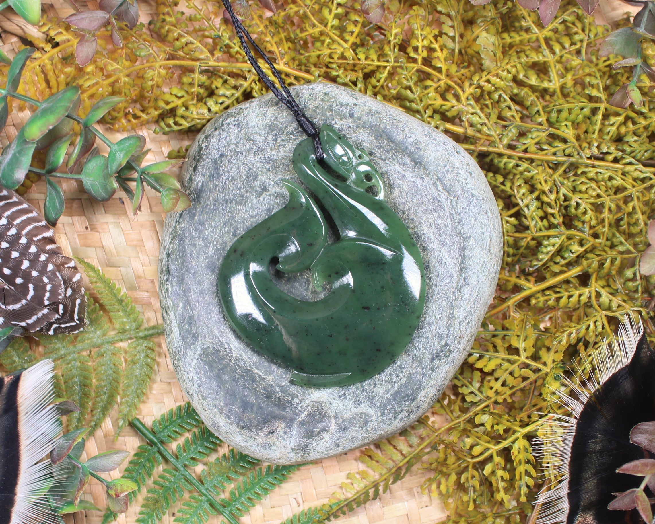 Manaia carved from Hapopo Pounamu - NZ Greenstone