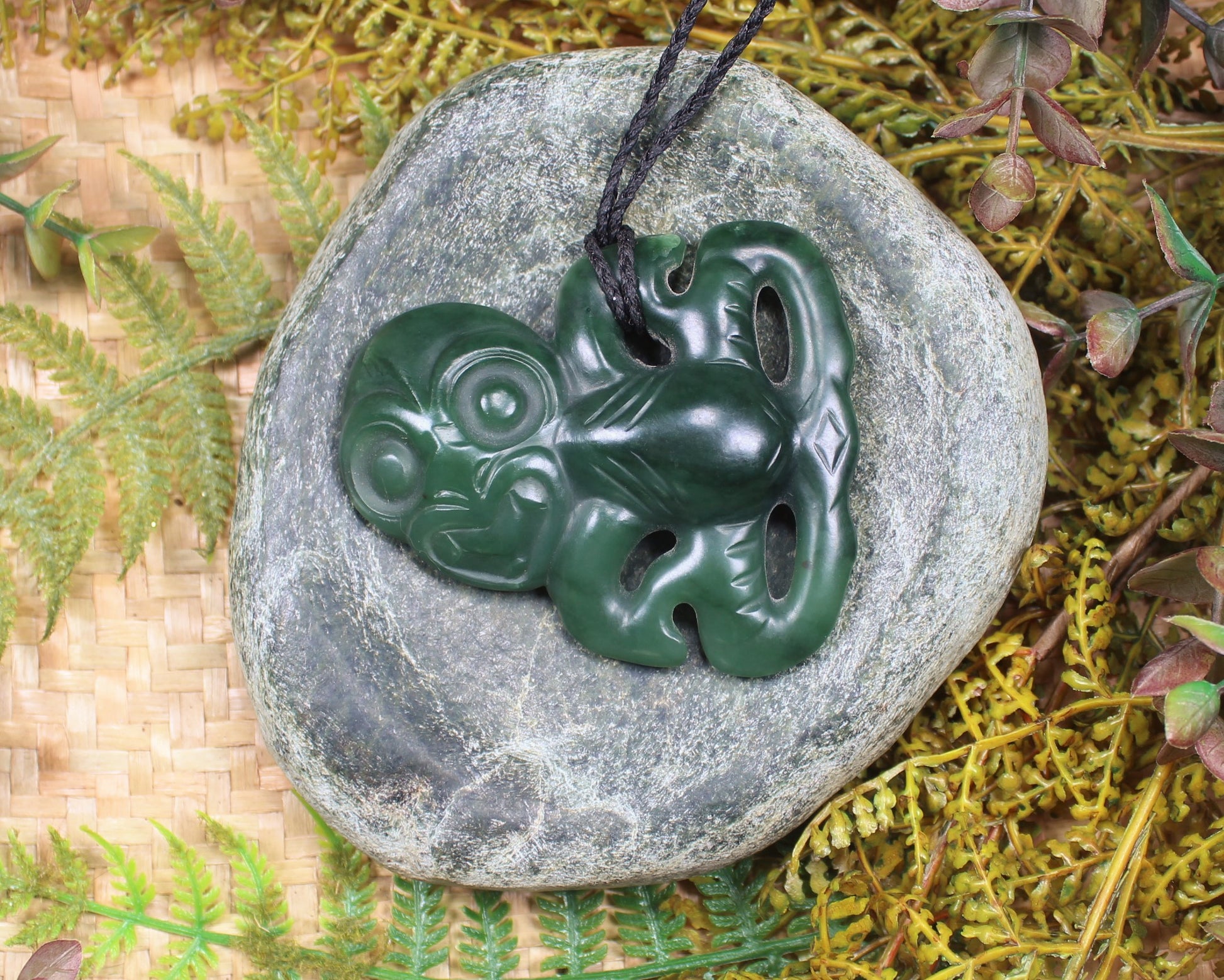 Hei Tiki carved from Kawakawa Pounamu - NZ Greenstone