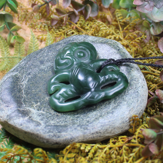 Hei Tiki carved from Kawakawa Pounamu - NZ Greenstone