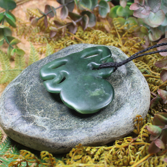 Hei Tiki carved from Kawakawa Pounamu - NZ Greenstone