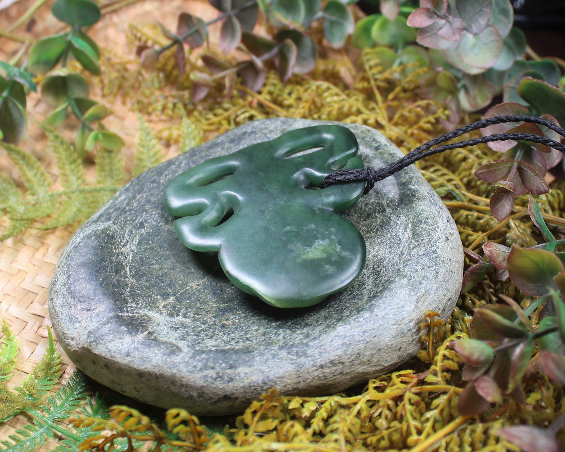 Hei Tiki carved from Kawakawa Pounamu - NZ Greenstone