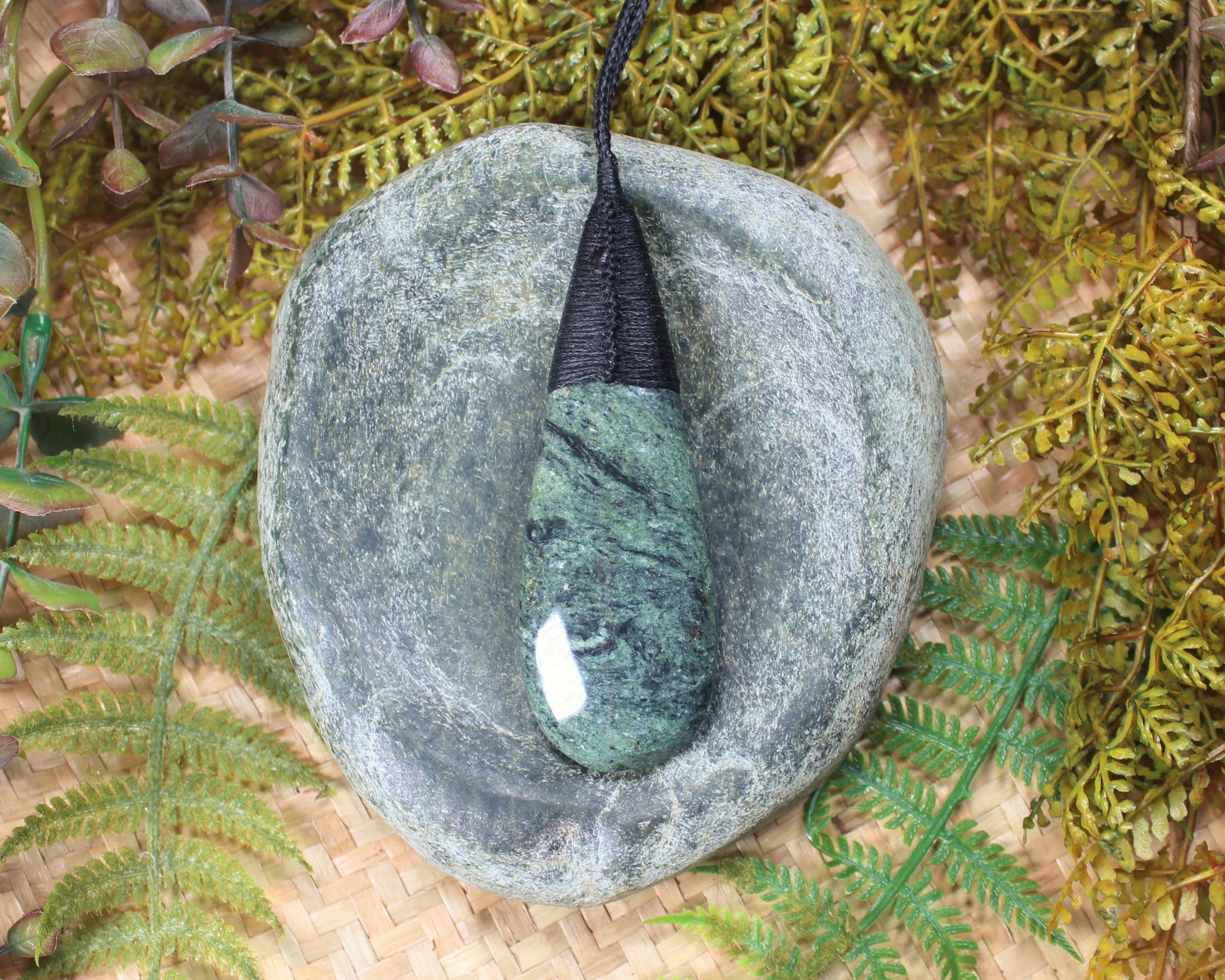 Roimata or Teardrop carved from NZ Serpentine