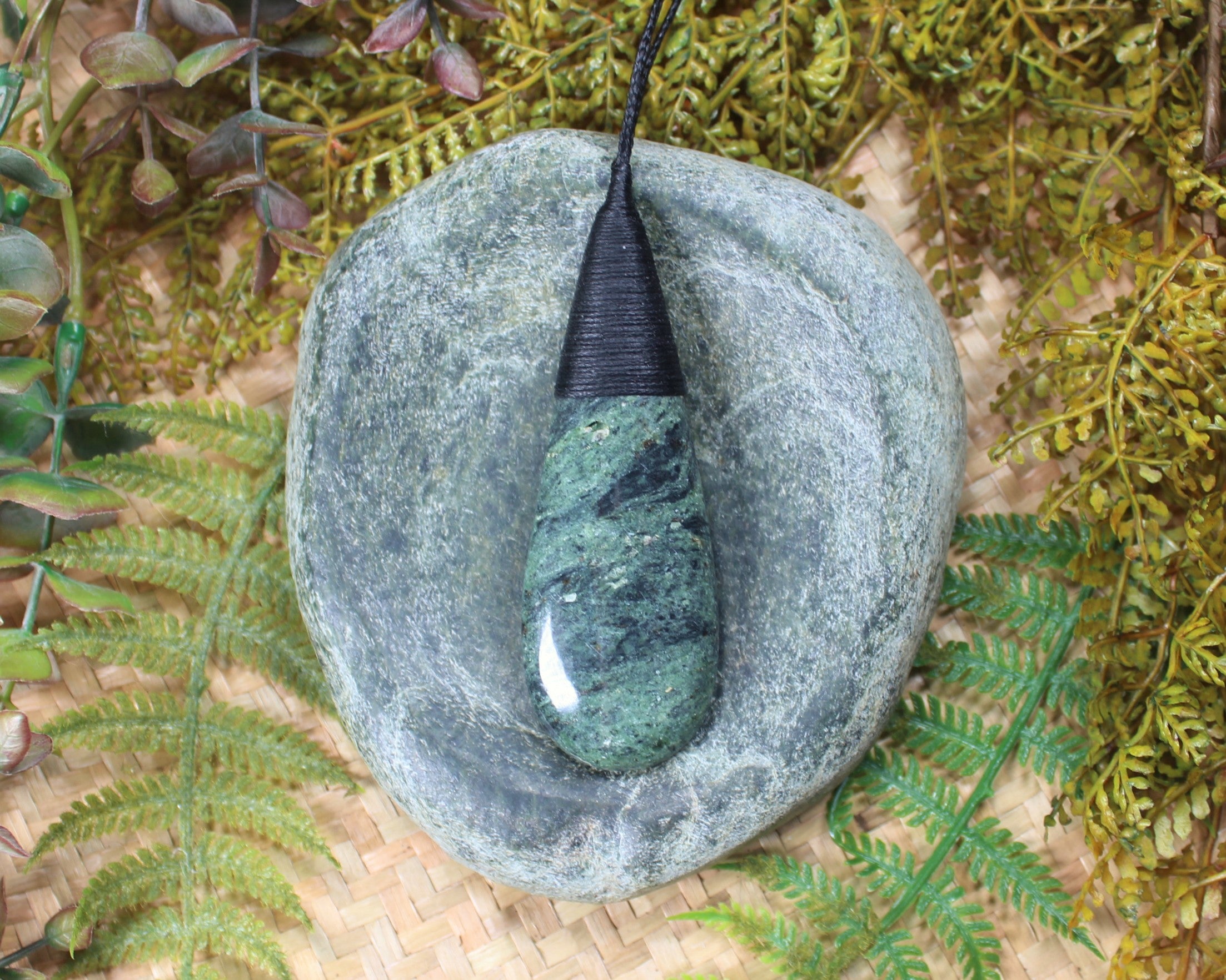 Roimata or Teardrop carved from NZ Serpentine