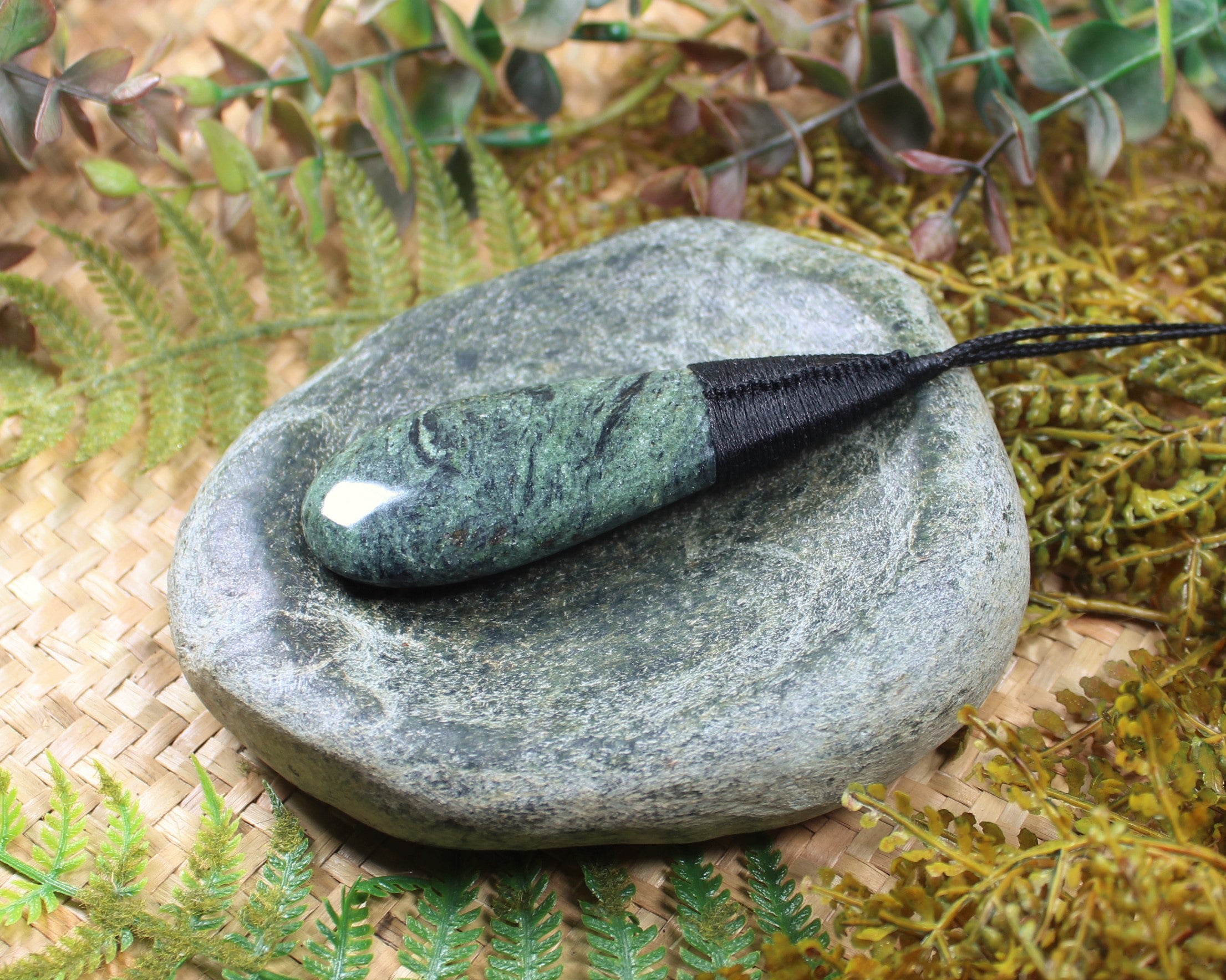 Roimata or Teardrop carved from NZ Serpentine