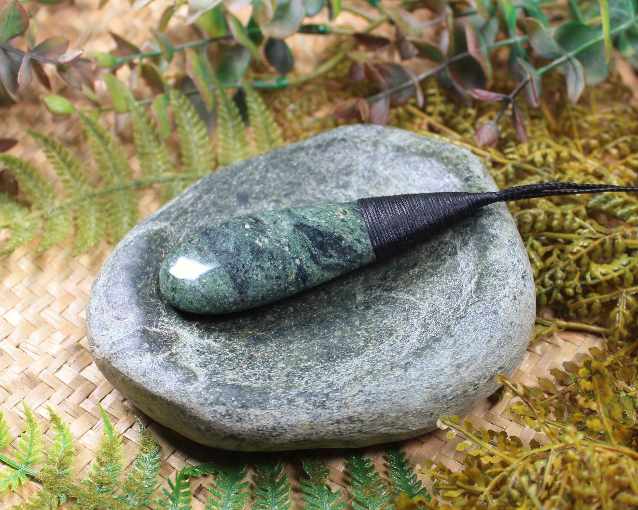 Roimata or Teardrop carved from NZ Serpentine