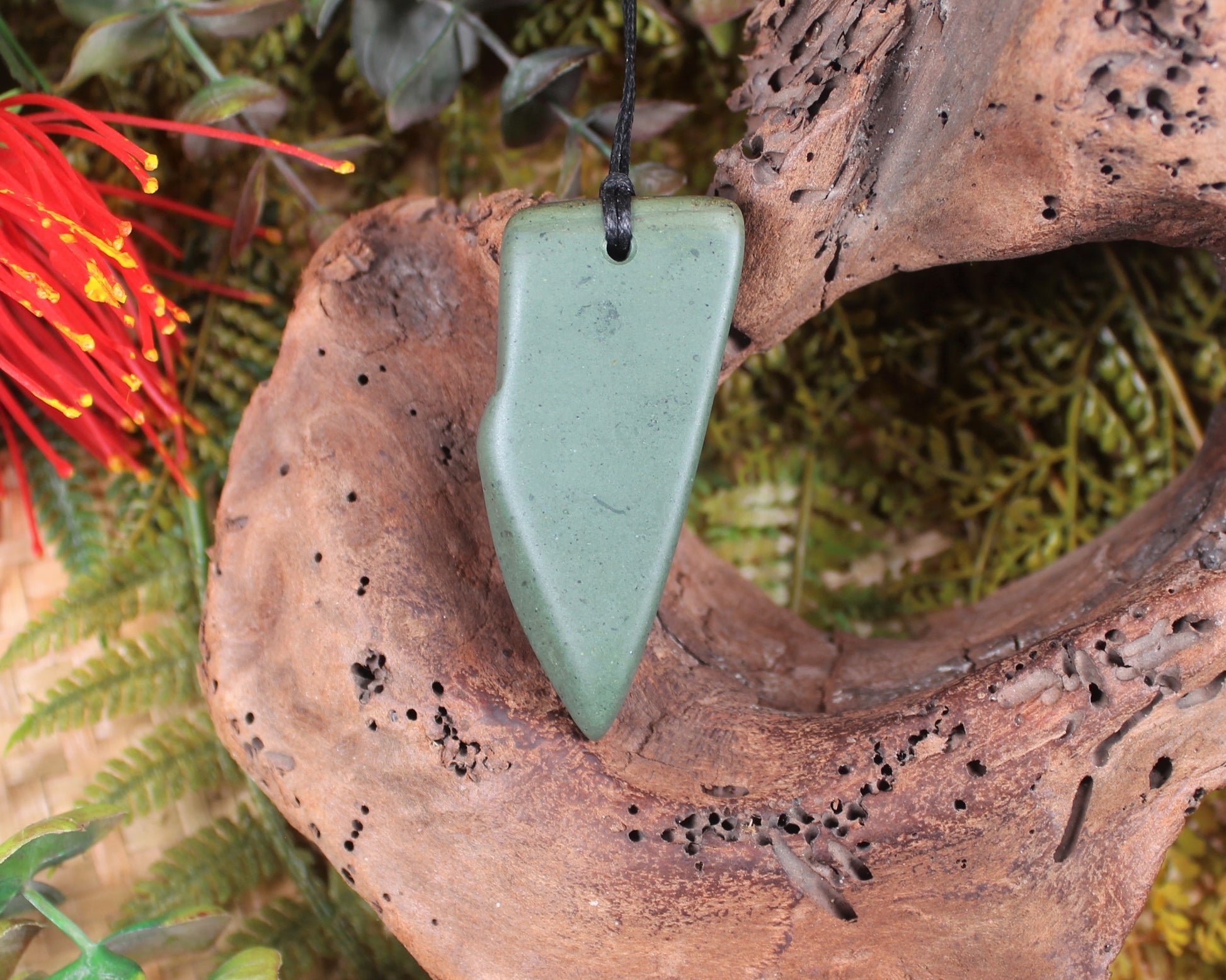 Freeform Pakohe or Argillite pendant