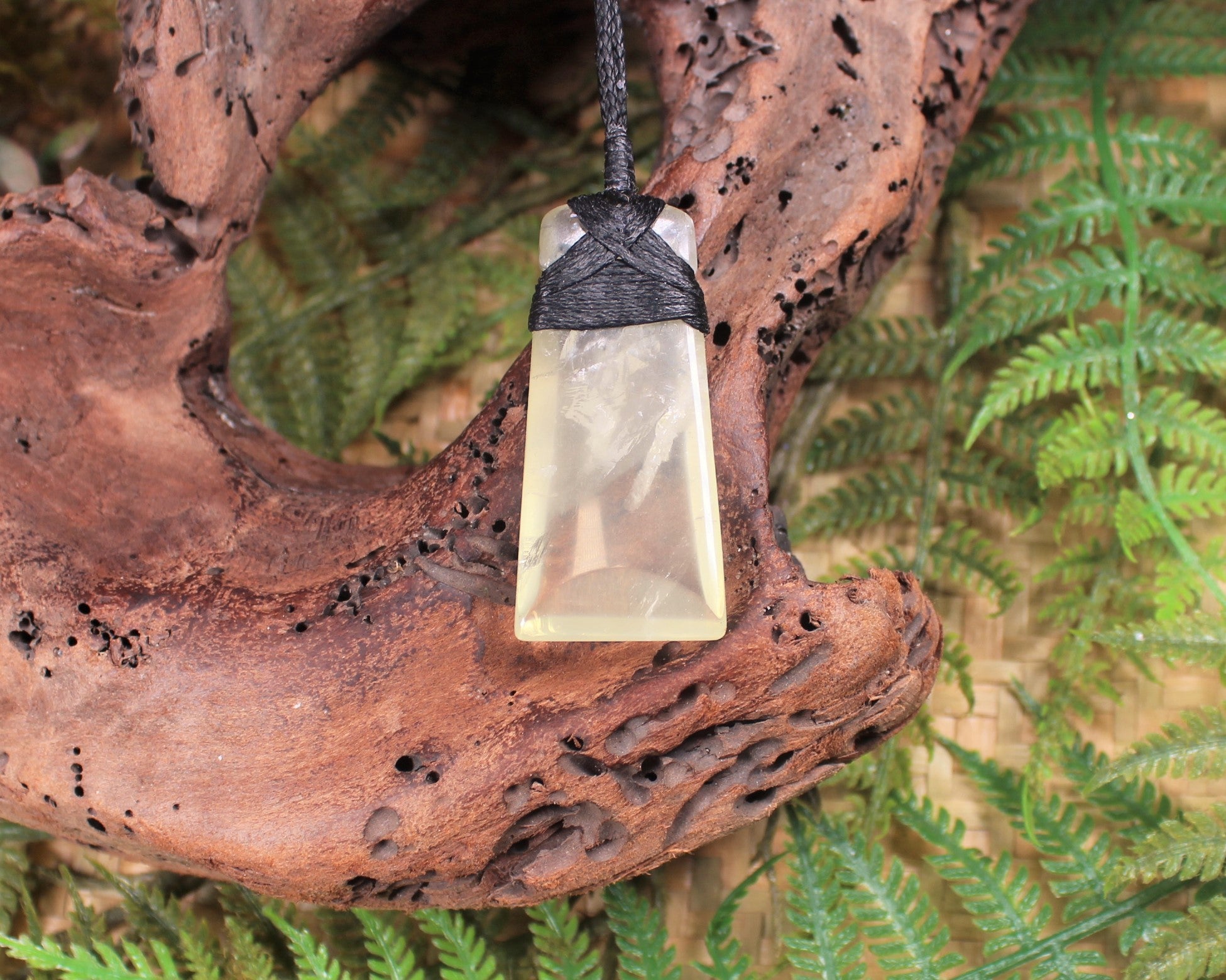 Lemon Quartz carved into a Toki or Adze