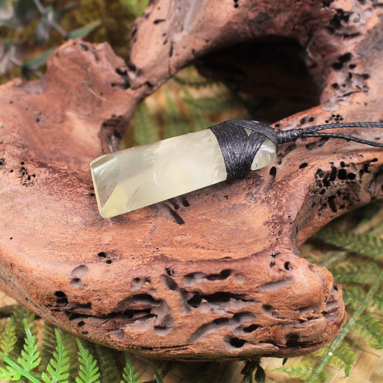 Lemon Quartz carved into a Toki or Adze