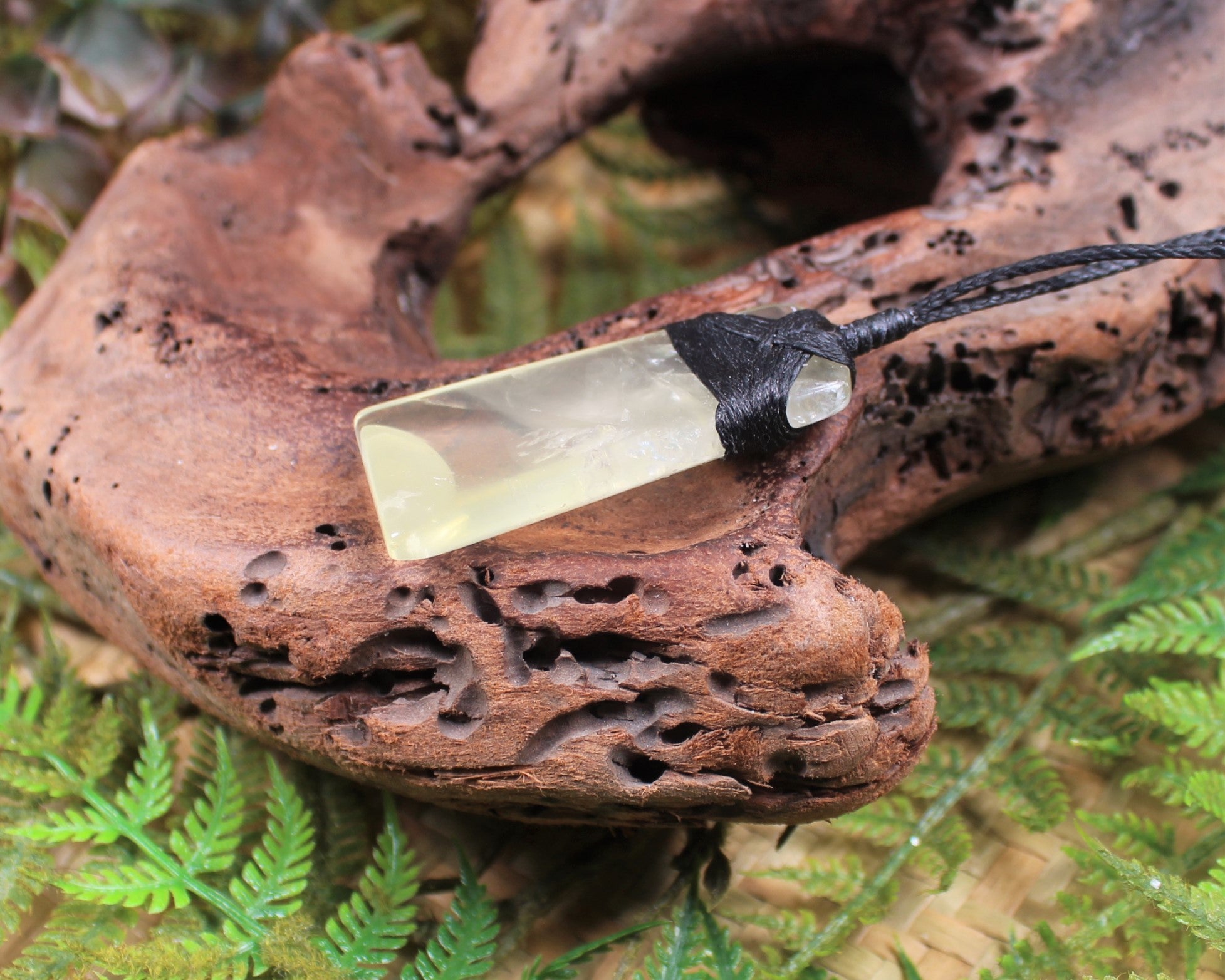 Lemon Quartz carved into a Toki or Adze