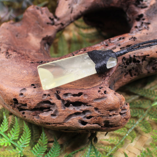 Lemon Quartz carved into a Toki or Adze