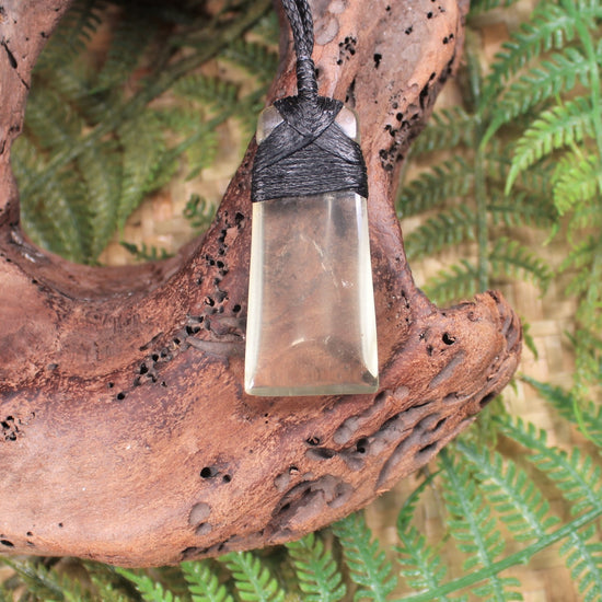Lemon Quartz carved into a Toki or Adze
