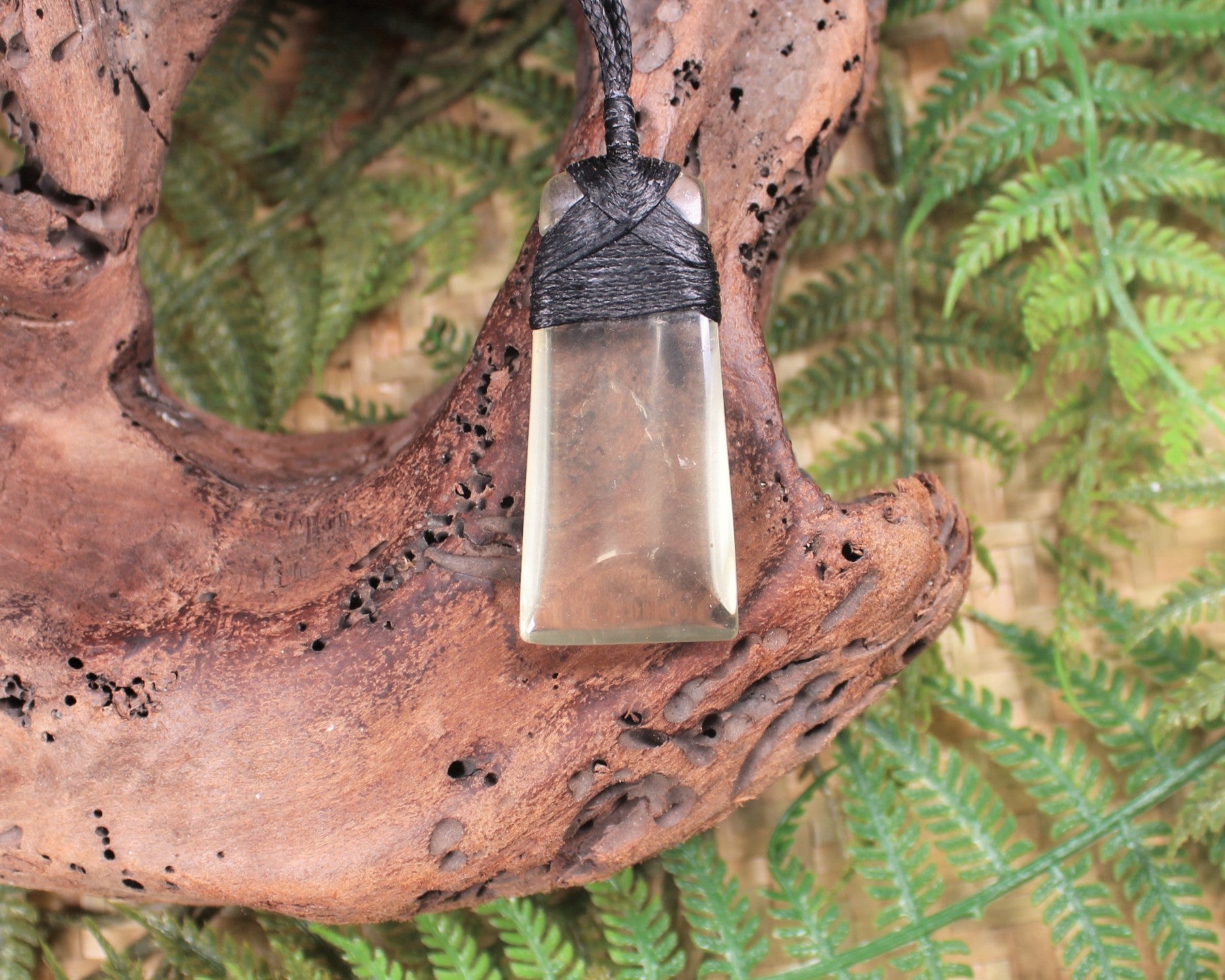 Lemon Quartz carved into a Toki or Adze