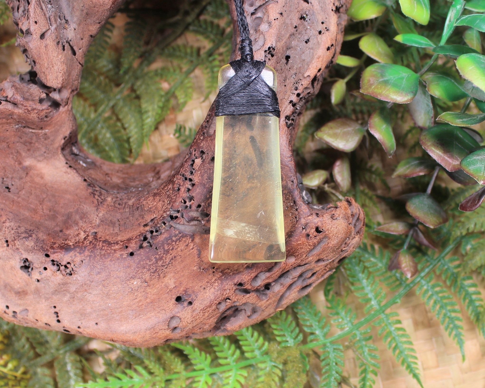 Lemon Quartz carved into a Toki or Adze