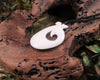 Hei Matau carved from NZ beef bone
