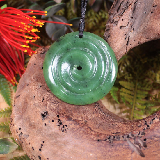 Koru carved from Hapopo Pounamu - NZ Greenstone