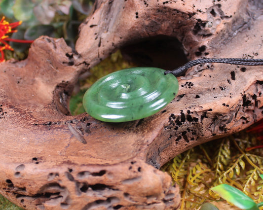 Koru carved from Hapopo Pounamu - NZ Greenstone