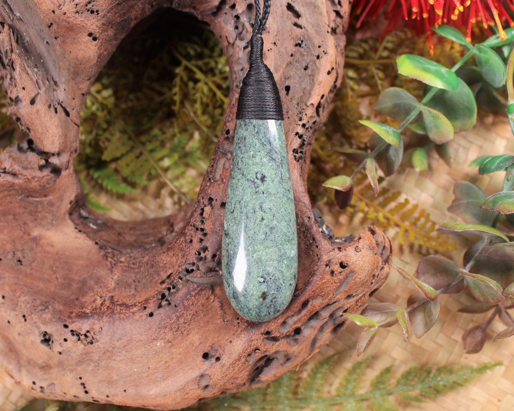 Roimata or Teardrop carved from NZ Serpentine