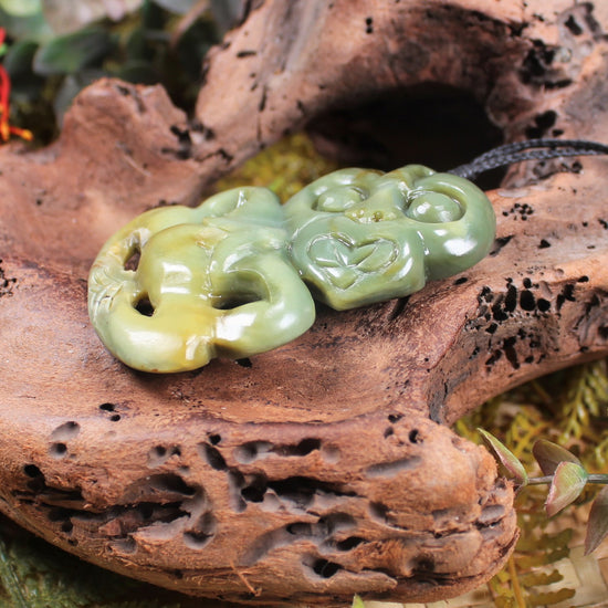 Hei Tiki carved from Inanga Pounamu - NZ Greenstone