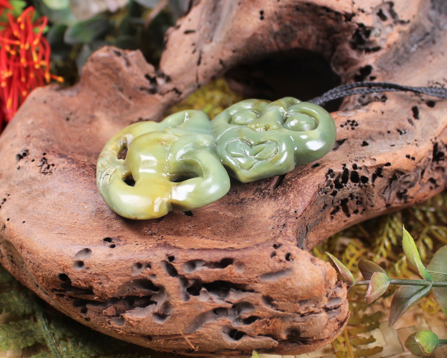 Hei Tiki carved from Inanga Pounamu - NZ Greenstone