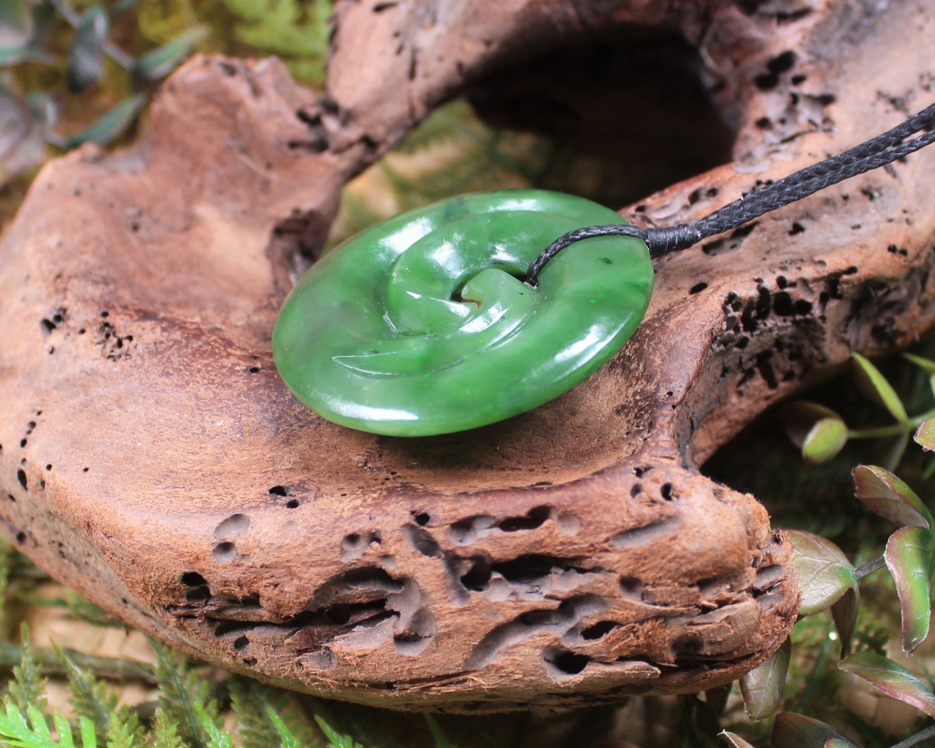 Koru carved from Hapopo Pounamu - NZ Greenstone