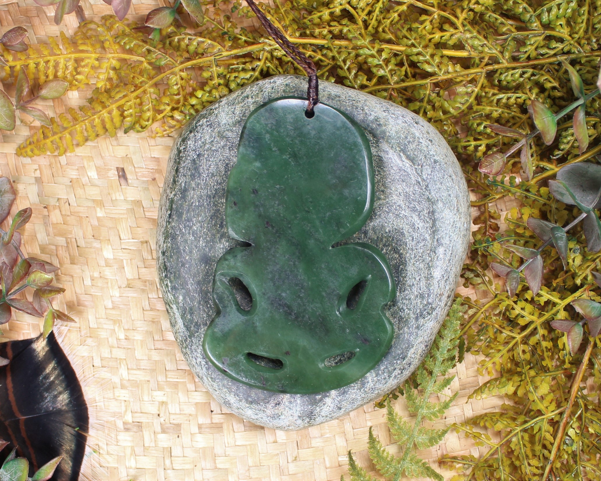 Hei Tiki carved from Hapopo Pounamu - NZ Greenstone