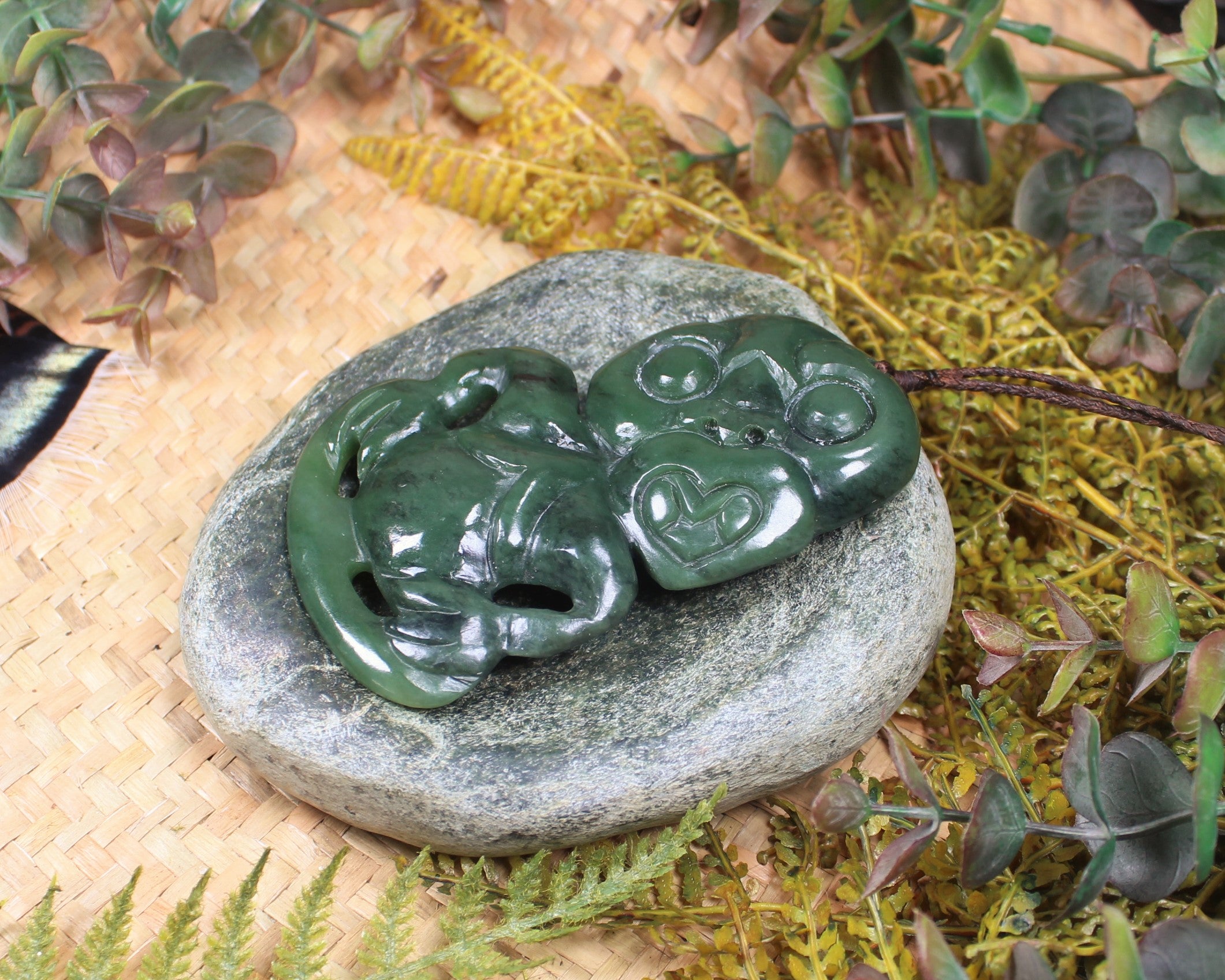 Hei Tiki carved from Hapopo Pounamu - NZ Greenstone