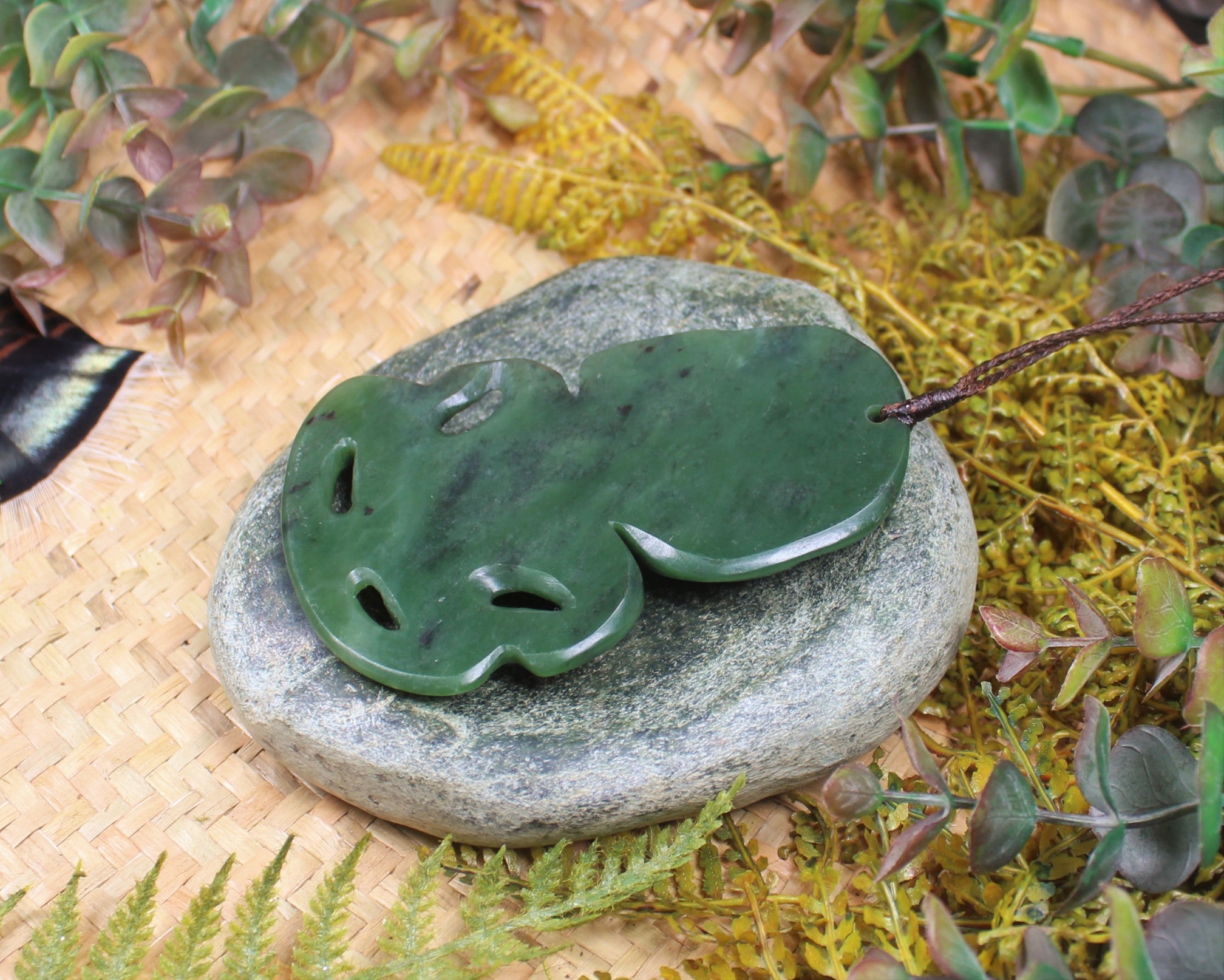 Hei Tiki carved from Hapopo Pounamu - NZ Greenstone