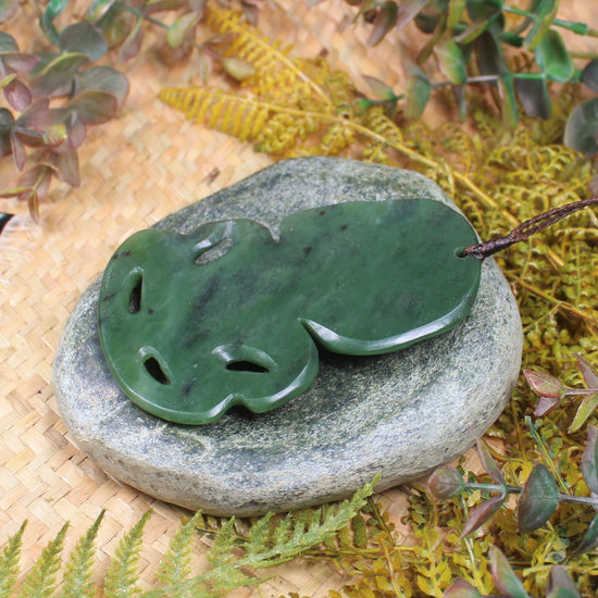 Hei Tiki carved from Hapopo Pounamu - NZ Greenstone