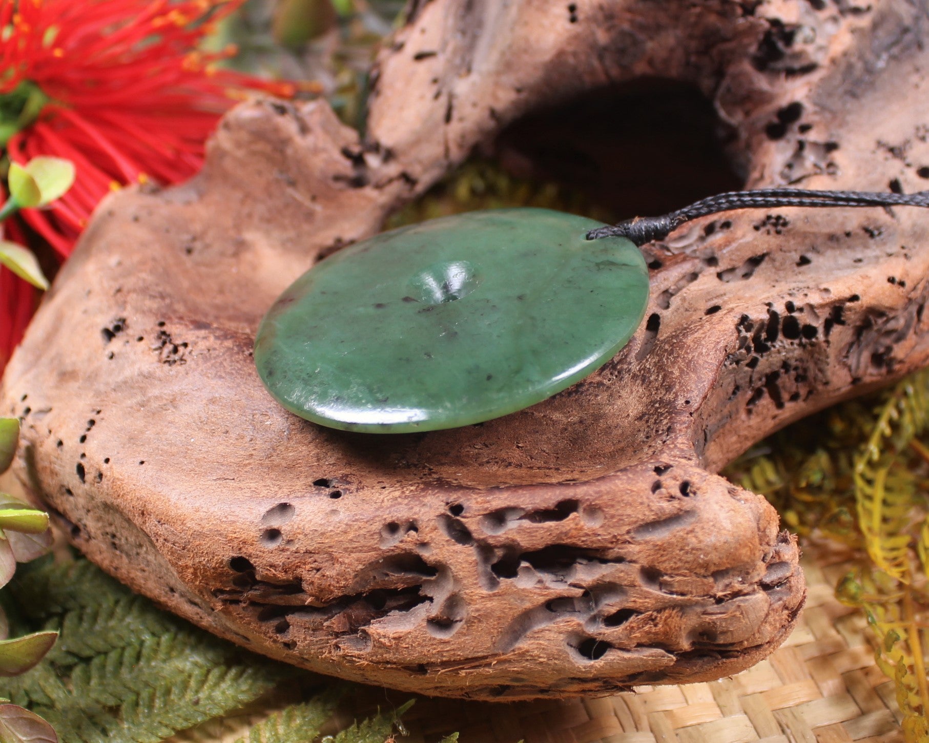 Koru carved from Hapopo Pounamu - NZ Greenstone