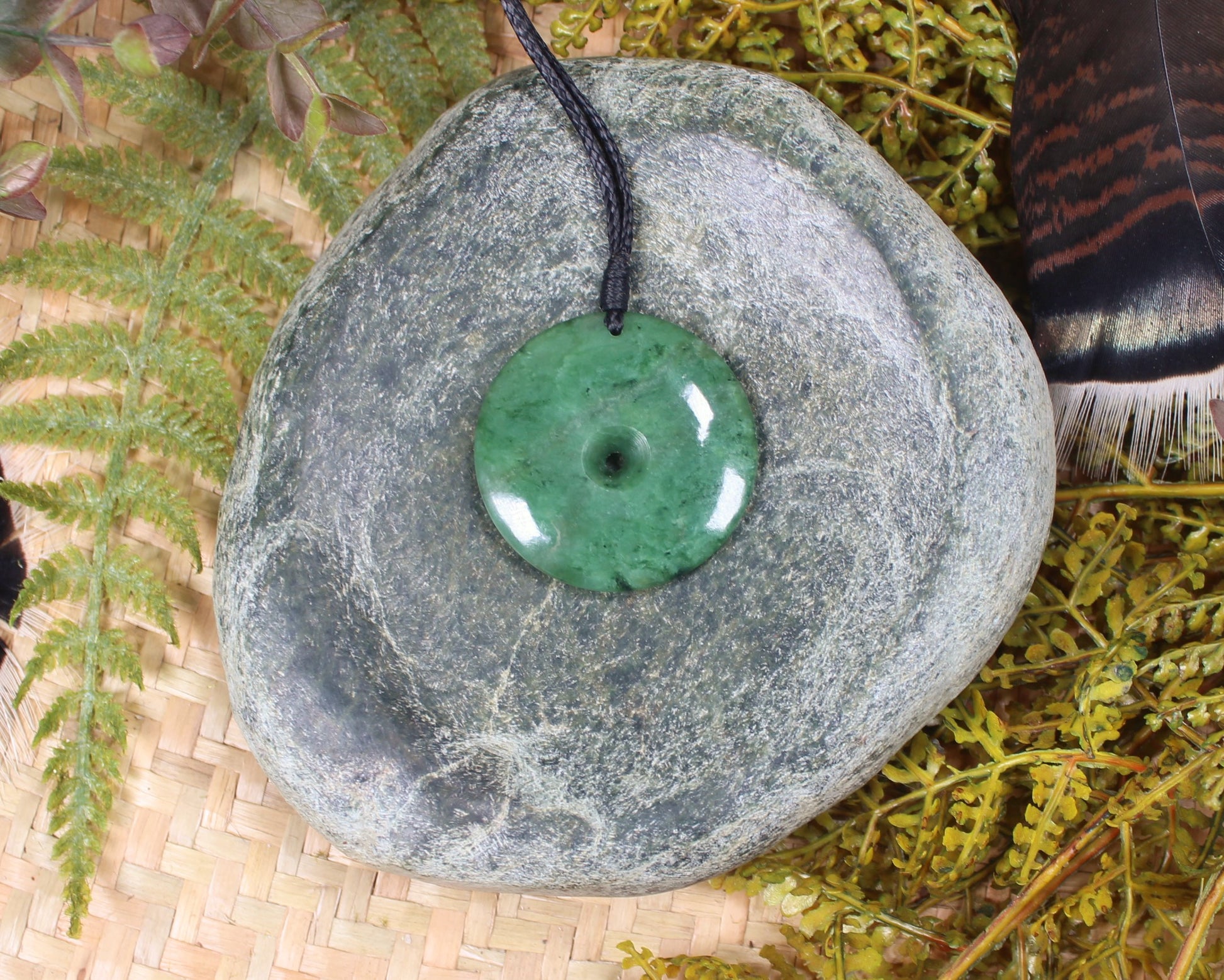 Koru or Spiral carved from Hapopo Pounamu - NZ Greenstone