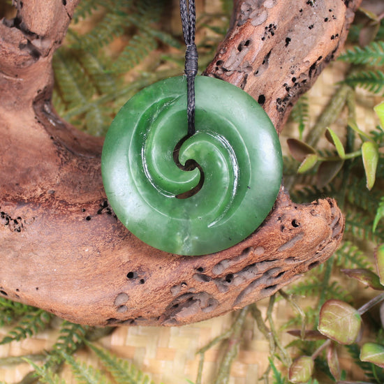Koru carved from Hapopo Pounamu - NZ Greenstone