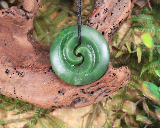 Koru carved from Hapopo Pounamu - NZ Greenstone