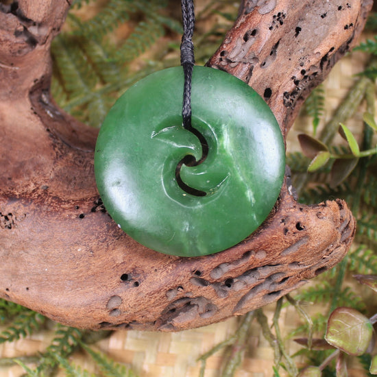 Koru carved from Hapopo Pounamu - NZ Greenstone