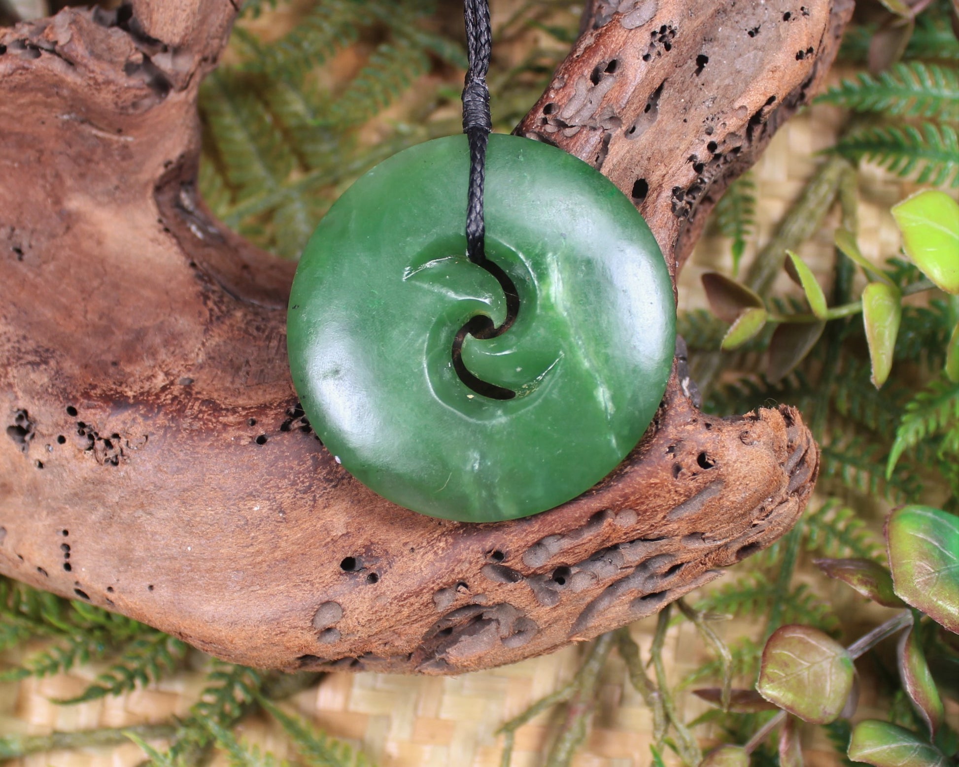 Koru carved from Hapopo Pounamu - NZ Greenstone