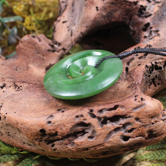 Koru carved from Hapopo Pounamu - NZ Greenstone