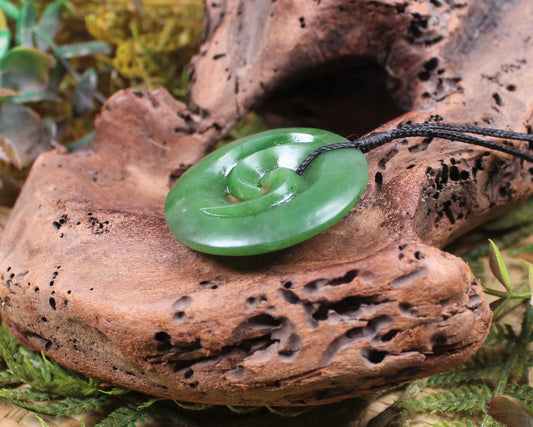 Koru carved from Hapopo Pounamu - NZ Greenstone