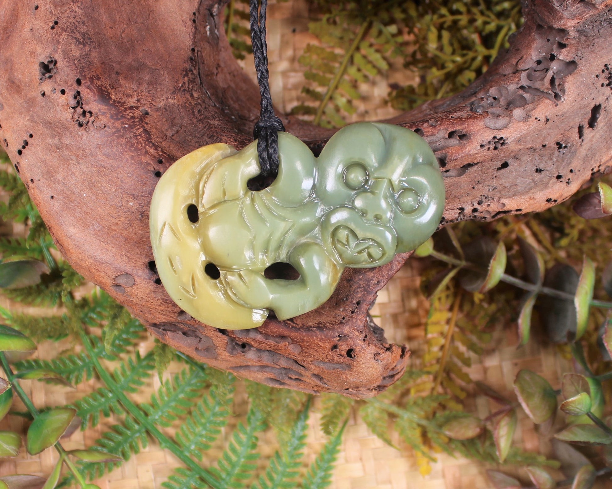 Hei Tiki carved from Inanga Pounamu - NZ Greenstone
