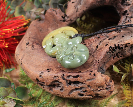 Hei Tiki carved from Inanga Pounamu - NZ Greenstone