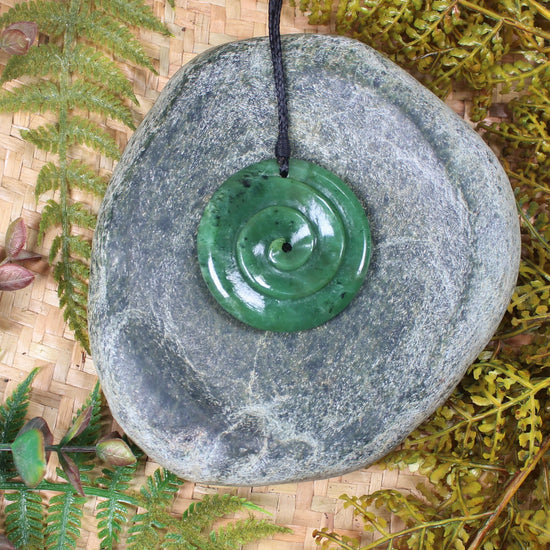 Koru carved from Hapopo Pounamu - NZ Greenstone