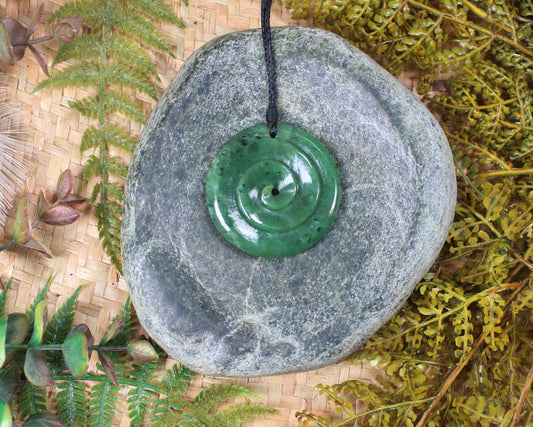 Koru carved from Hapopo Pounamu - NZ Greenstone