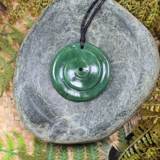 Koru carved from Hapopo Pounamu - NZ Greenstone