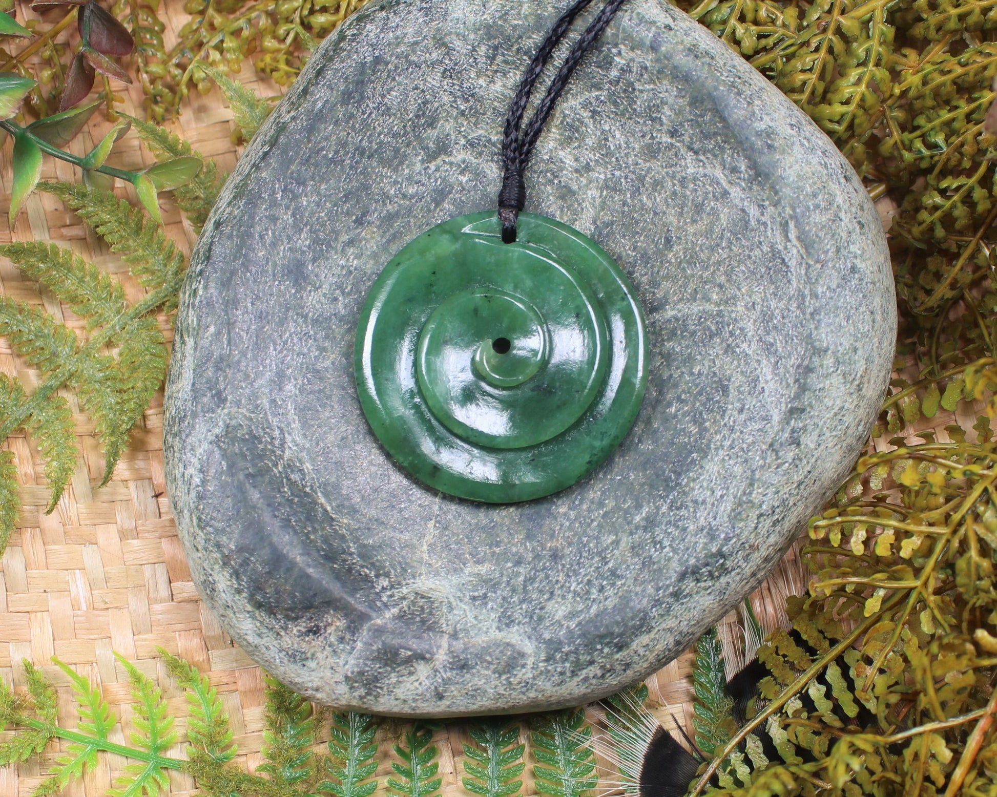 Koru carved from Hapopo Pounamu - NZ Greenstone