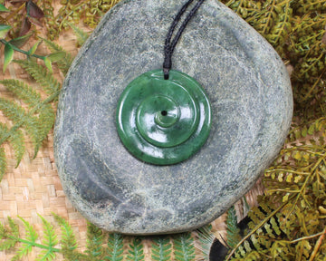 Koru carved from Hapopo Pounamu - NZ Greenstone