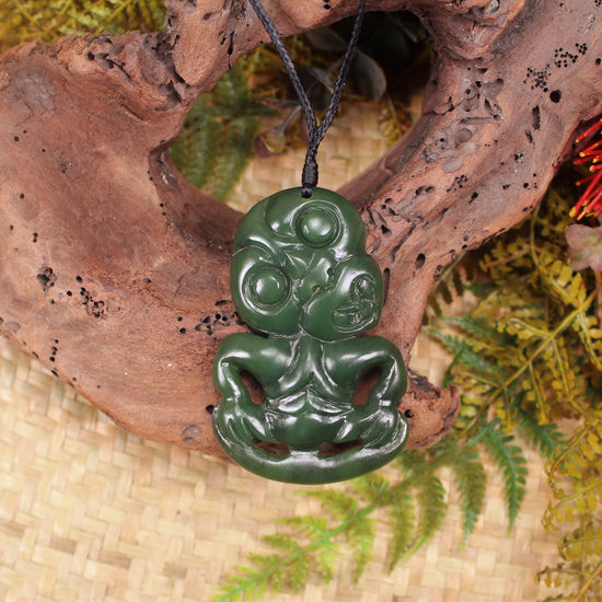 Hei Tiki carved from Hapopo Pounamu - NZ Greenstone