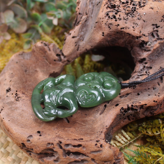 Hei Tiki carved from Hapopo Pounamu - NZ Greenstone