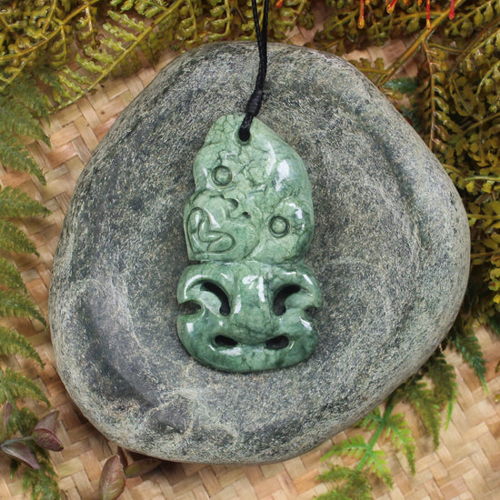 Hei Tiki carved from Inanga Pounamu - NZ Greenstone